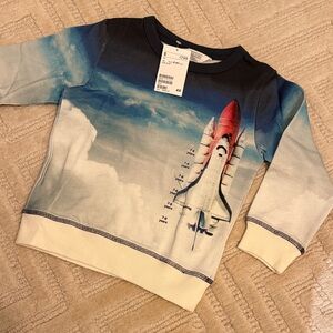 H&M Kids Space Shuttle Sweatshirt - Blue and White